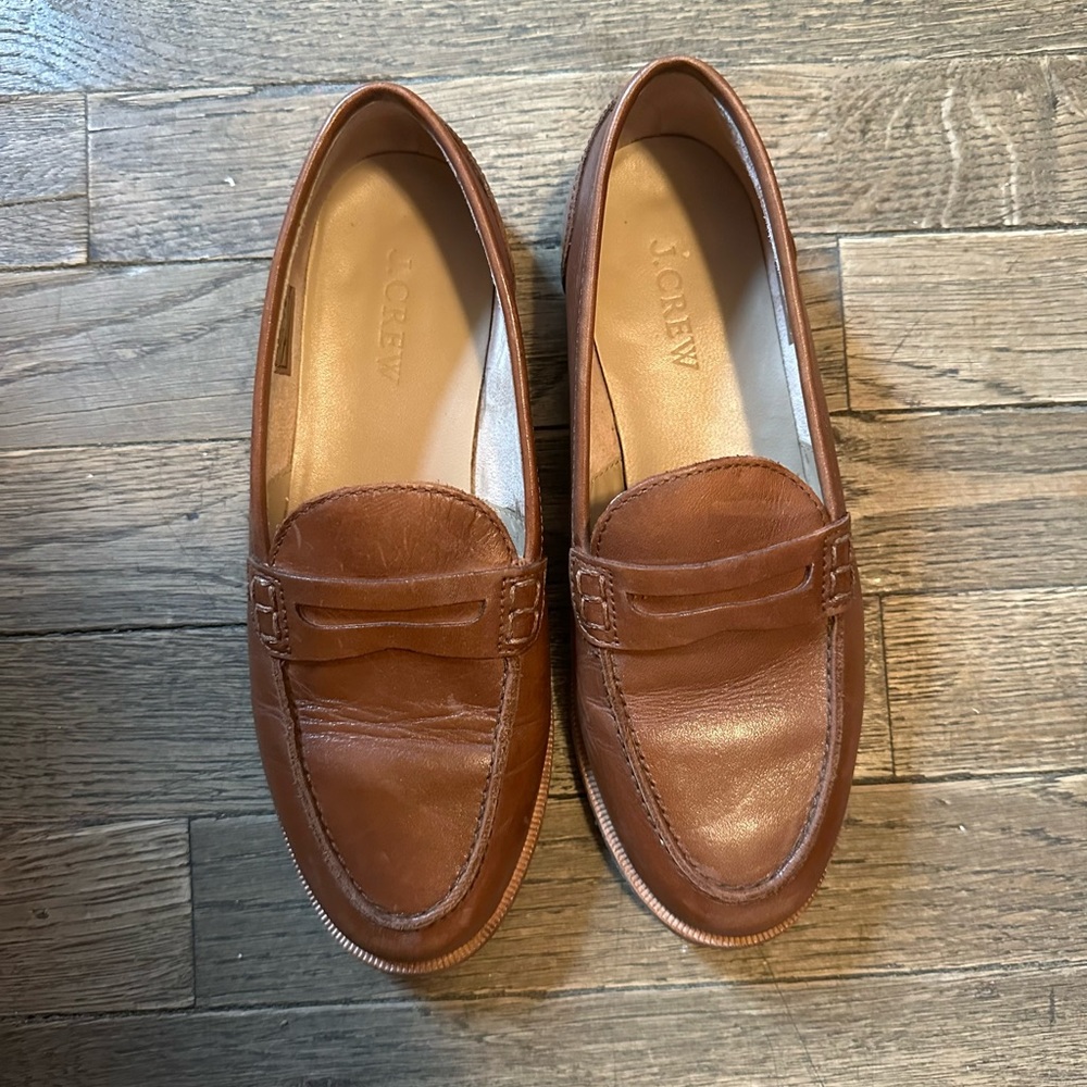 J. Crew leather loafers women’s